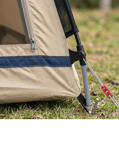 Livx 4-Person Cabin Camping Tent 240 x 210 cm Navy and Sand - Detail view