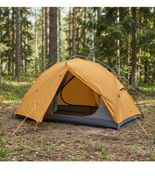 Livx 1-Person Backpacking Tent 220 x 90 cm Ochre and Graphite - Lifestyle view