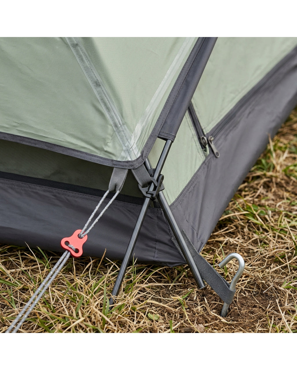 Livx 2-Person Dome Camping Tent 210 x 150 cm Sage and Charcoal - Detail view