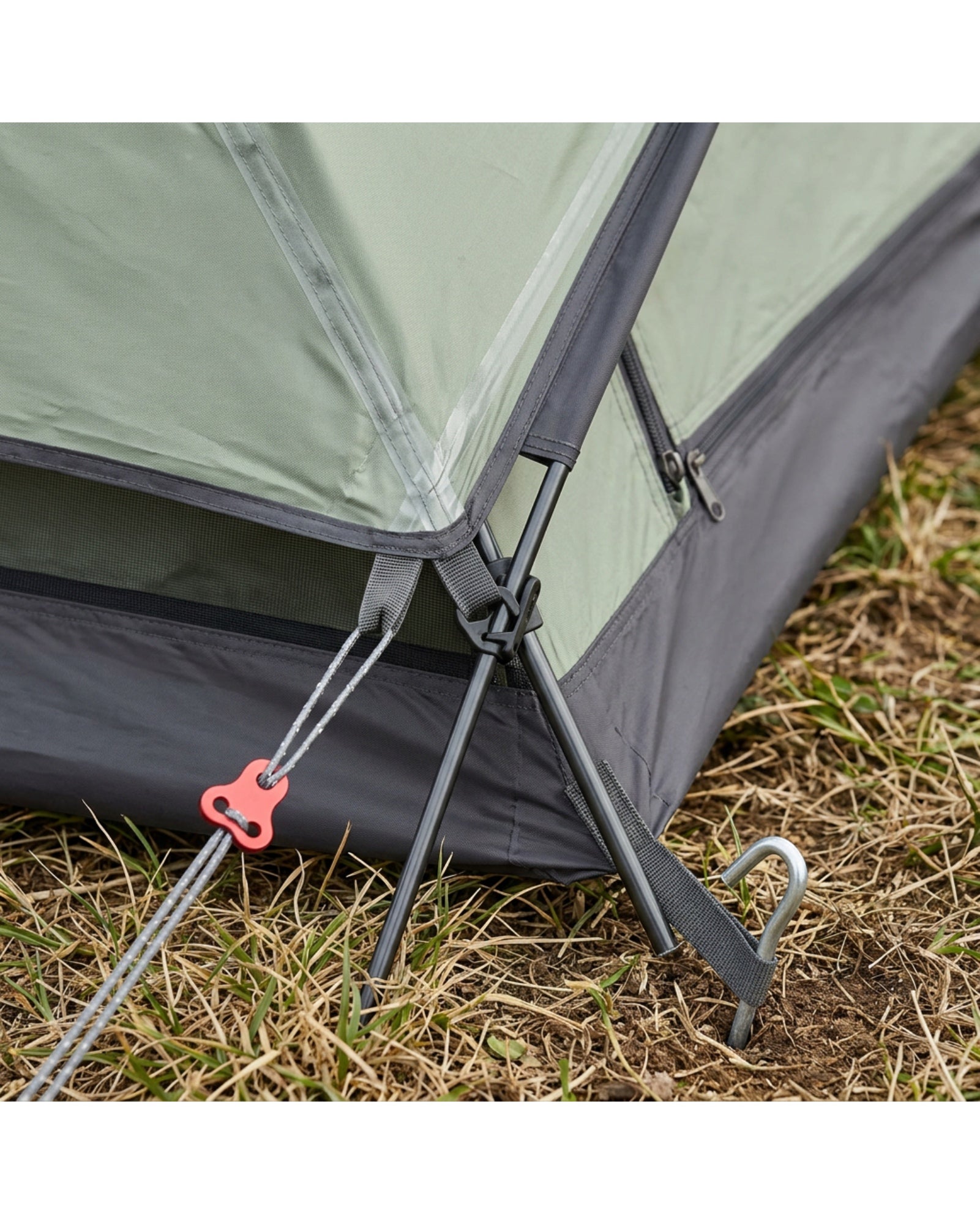 Livx 2-Person Dome Camping Tent 210 x 150 cm Sage and Charcoal - Detail view